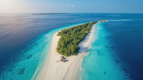 Hébergement sur une île locale calme aux Maldives